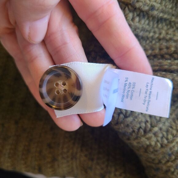 Marine Layer Ramona Oversized Cardigan Military Olive Heather Large - Picture 6 of 10